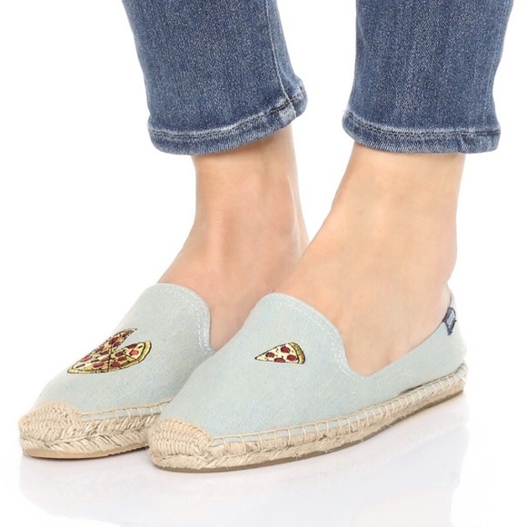 Soludos Shoes - NEW Soludos embroidered pizza blue espadrille
